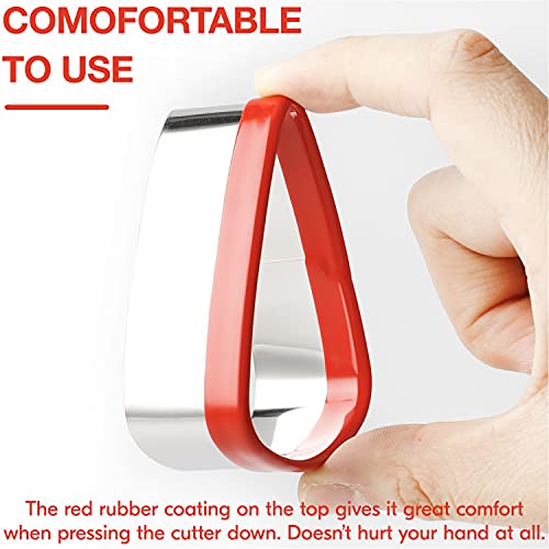 COOKIEQUE 3-Piece Candy Corn Cookie Cutter, Fall Thanksgiving Pumpkin Pie Cookie Cutters, Holiday Cookie Cutters, Unique Design with Protective Red Top PVC - Image 2