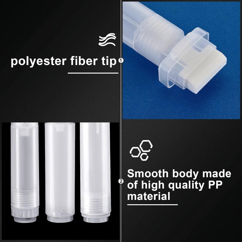 Epakh Set of 4 Empty Refillable Paint Marker White Clear Pen Thick Tip Paint Bottle 4 Sizes Empty Refillable Marker for Art Acrylics Oils Watercolors Stains dyes Inks - Image 3