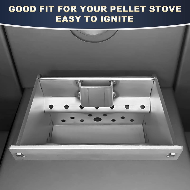 Protalwell Firepot for Pelpro PP130, Pleasant Hearth & Quadra-Fire Pellet Stoves, Stainless Steel, Silver, Pellet Stove Replacement Parts, High Efficiency, Freestanding, No Assembly Required - Image 4