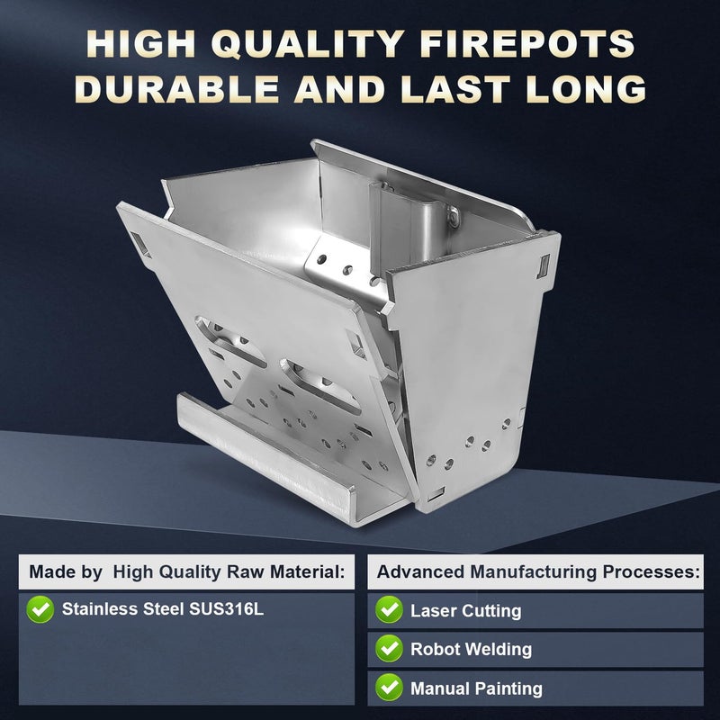 Protalwell Firepot for Pelpro PP130, Pleasant Hearth & Quadra-Fire Pellet Stoves, Stainless Steel, Silver, Pellet Stove Replacement Parts, High Efficiency, Freestanding, No Assembly Required - Image 2