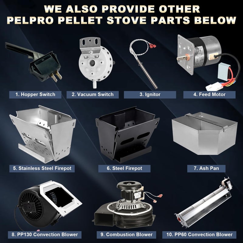 Protalwell Firepot for Pelpro PP130, Pleasant Hearth & Quadra-Fire Pellet Stoves, Stainless Steel, Silver, Pellet Stove Replacement Parts, High Efficiency, Freestanding, No Assembly Required - Image 5