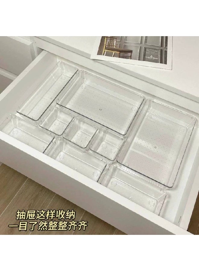 8-in-1 Acrylic Drawer Organizer  Versatile organizer  Suitable for organizing makeup and beauty accessories, as well as cutlery and kitchen utensils. - Image 1