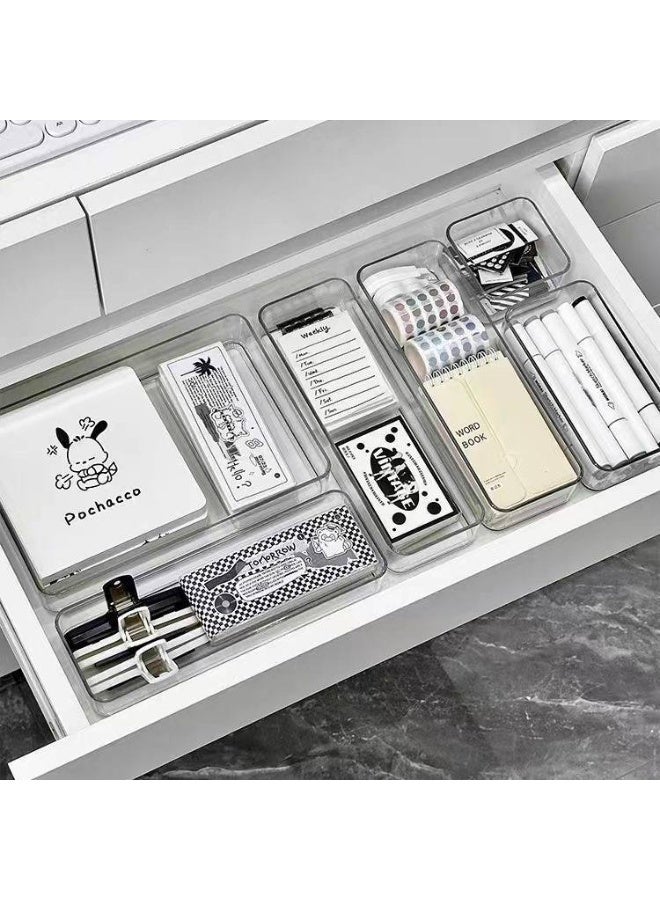 8-in-1 Acrylic Drawer Organizer  Versatile organizer  Suitable for organizing makeup and beauty accessories, as well as cutlery and kitchen utensils. - Image 2