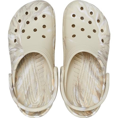 Crocs Classic Marbled Tie-Dye Clog Bone/Multi Men's 7, Women's 9 Medium - Image 4