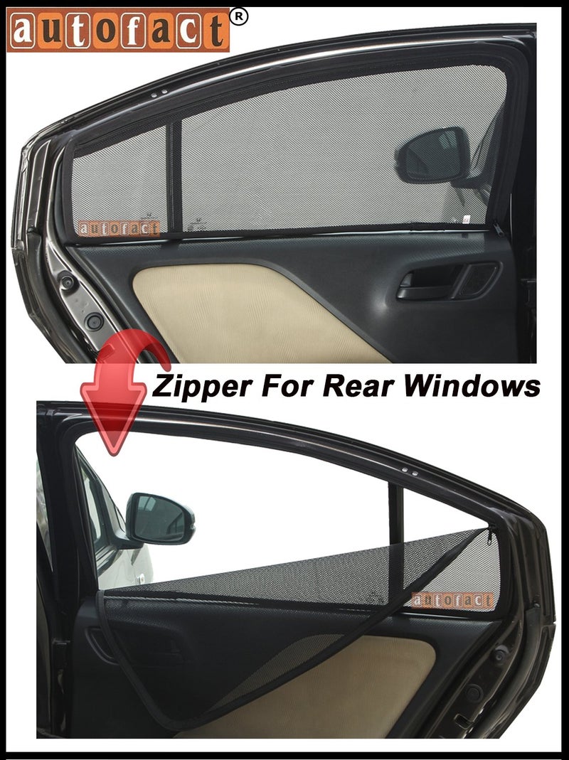Autofact Car Sunshades for Maruti Jimmy, UV Protection, Useful Car Accessories, Custom fit Sun Shades for Side Windows, Set of 8 - Image 3
