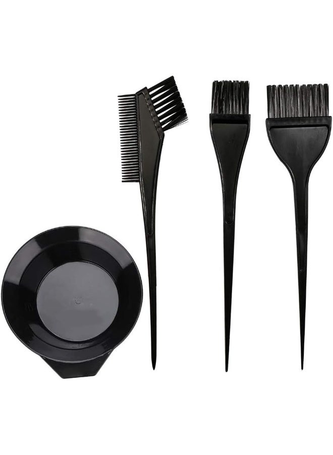 MOMENT Hair Dye Color Brush And Bowl Set, 4Pcs Color Bowl Brushes Tool Mixing Bowl Kit Tint Comb For Hair Tint Dying Coloring Applicator  - Image 1