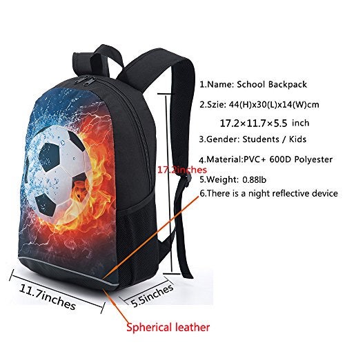 CAIWEI 18 Inch American Football Backpack School Bag - Image 4