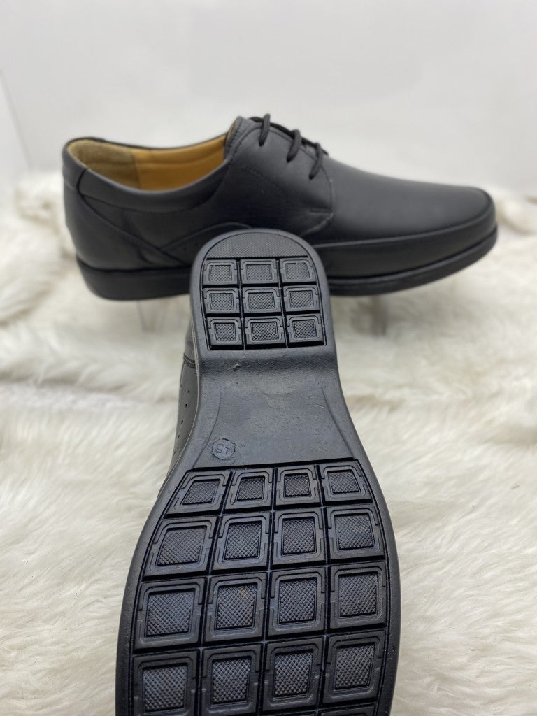 Çiğdem Kundura Çiğdem Real Leather Heel Jelly Black Tied Special Edition Shoes - Black - 45 - ST00929-BLACK-45  - Image 4