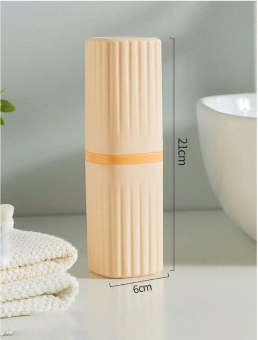 Markwell Square Toothbrush Holder Multipurpose Storage Holder Cover Organizer for Bathroom Traveling, Camping, Business Trip and School Use (Pack of 1) (Multi Color) - Image 5