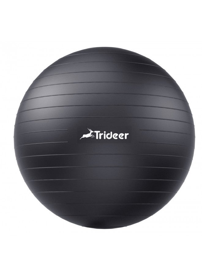 Trideer Yoga Ball - Exercise Ball for Workout pilates Stability - Anti-Burst and Slip Resistant for physical therapy, Birthing, Stretching & Core Workout, Office Ball Chair, Flexible Seating, Home Gym - Image 1