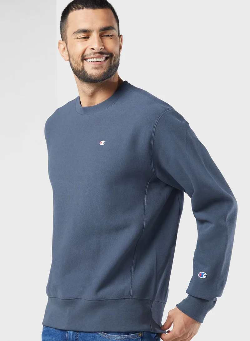 Champion Logo Knit Sweatshirt
