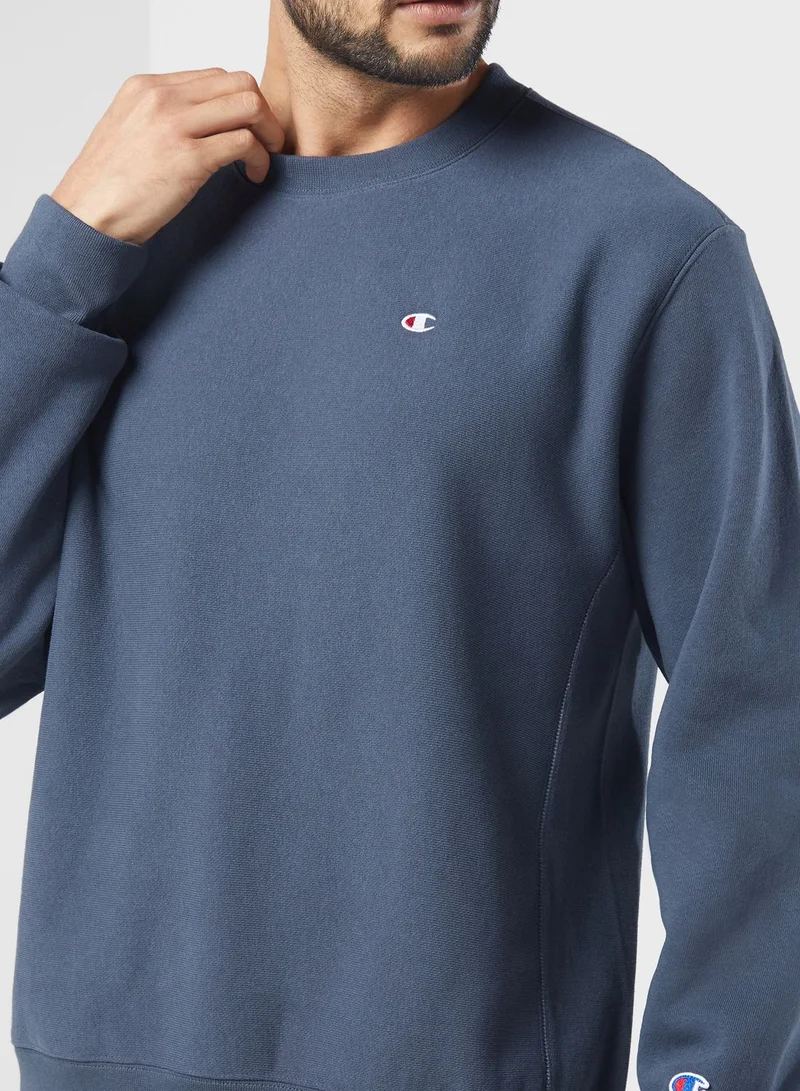 Champion Logo Knit Sweatshirt