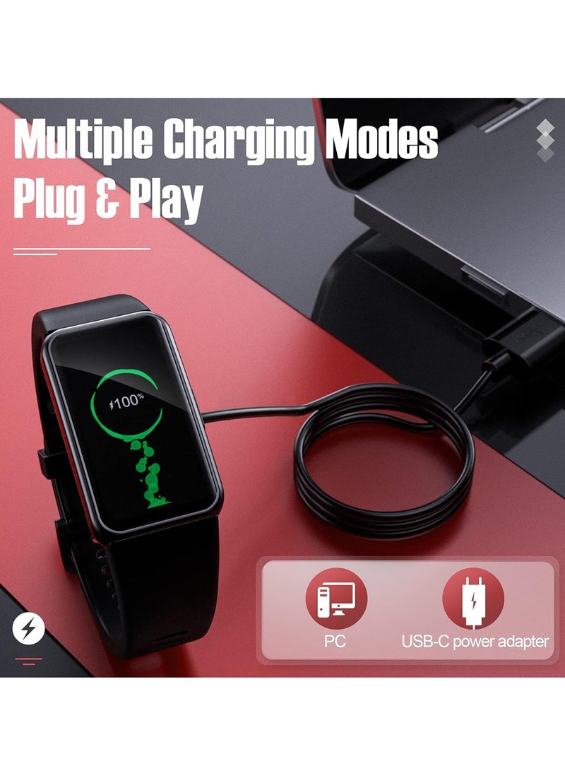 1Pack Charger Compatible with Huawei Band 10 9 8 7 6/Honor Band 10 9 7 6/Honor Watch ES/Huawei Watch Fit Mini 5X Smartwatch, Magnetic USB Charging Cable 3.3ft, Replacement Charging Cable Cord ,Black - Image 3