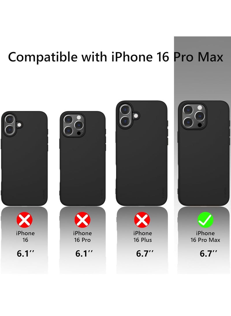ELTRAZONE iPhone 16 Pro Max Black Case – Ultra-Thin Matte Cover with Camera Lens and Screen Protectors, Super Soft Touch Anti-Scratch Shockproof Slim Design - Image 2