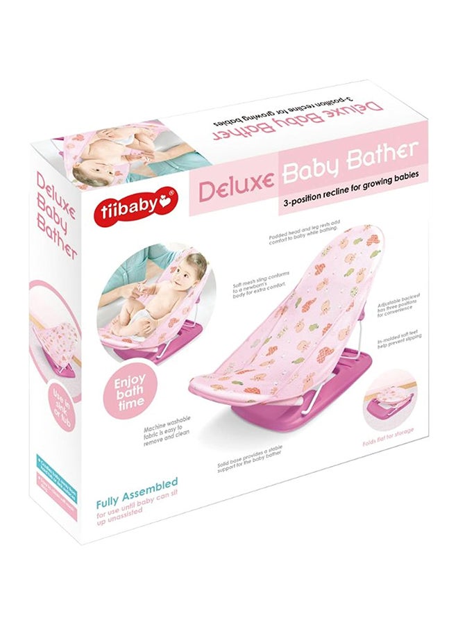 Tiibaby Deluxe Baby Bather, 3-Position Recline, Pink, 0-18 Months  - Image 3
