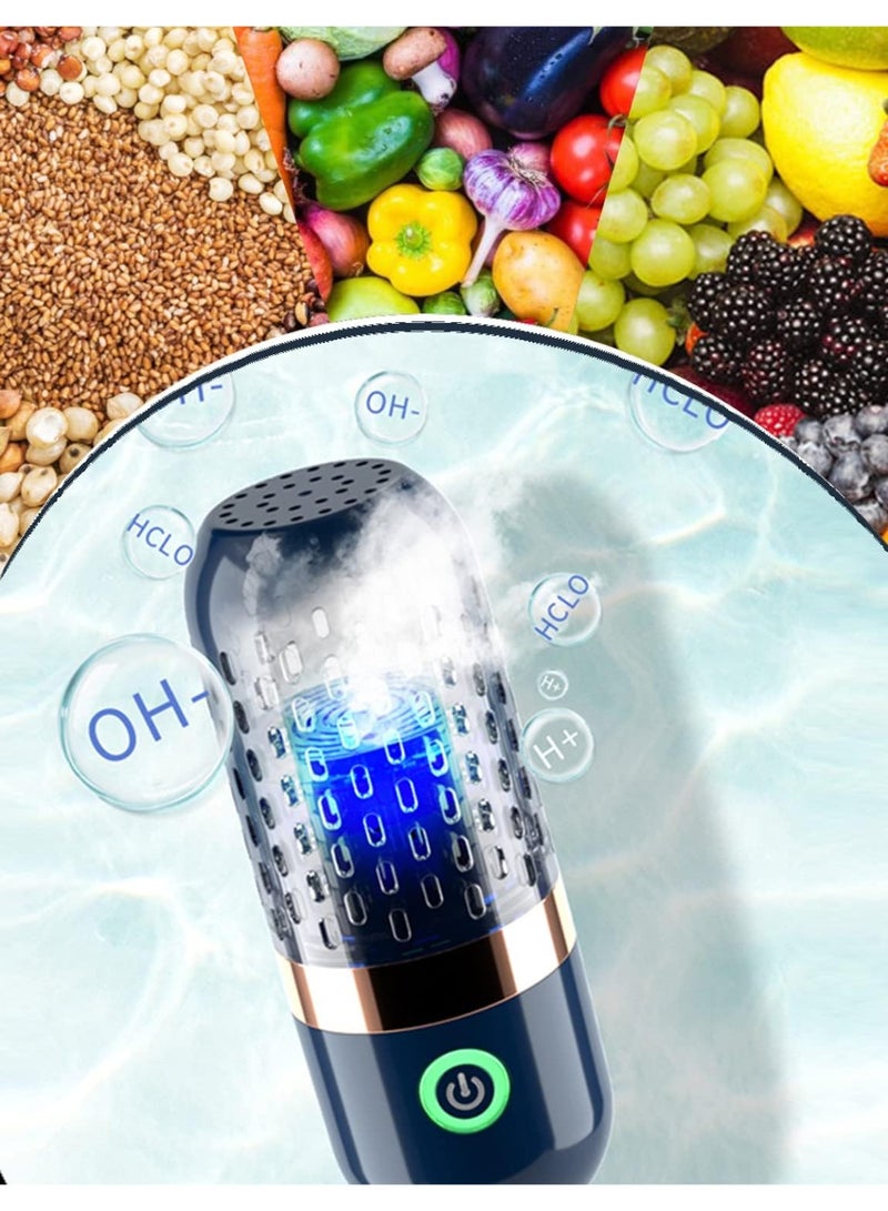 Portable OH-Ion Fruit & Vegetable Washer, IPX7 Waterproof Produce Cleaner, USB Rechargeable Food Purifier for Fruits, Vegetables, Meat & Seafood, Home Travel Outdoor - Image 4