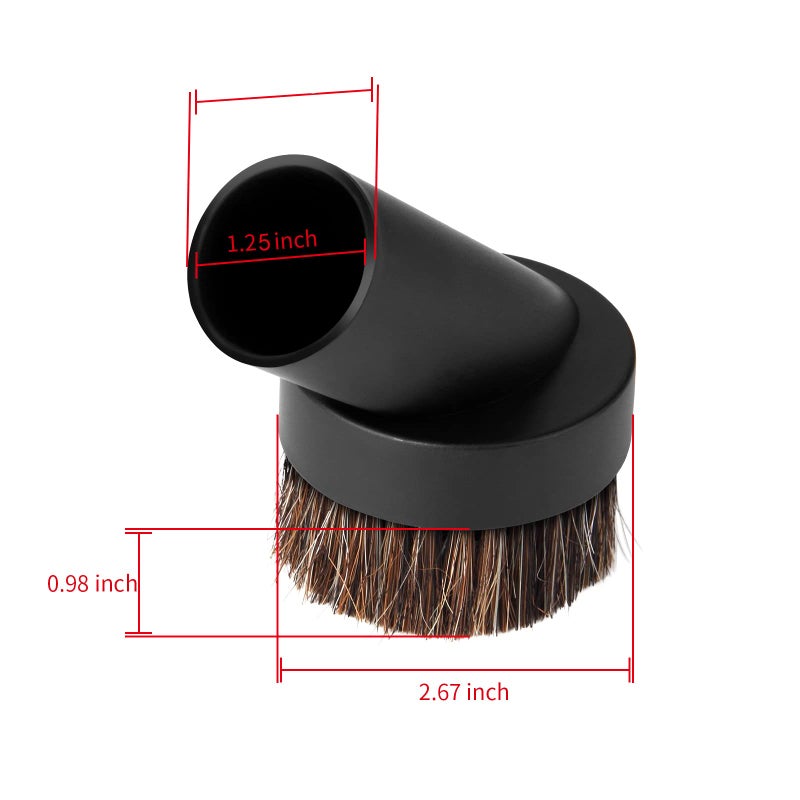 Lamoutor 2Pcs Soft Bristle Vacuum Brush Round Brush Vacuum Attachment Universal Vacuum Dust Brush for Most Vacuum Cleaners Accessories - Image 3