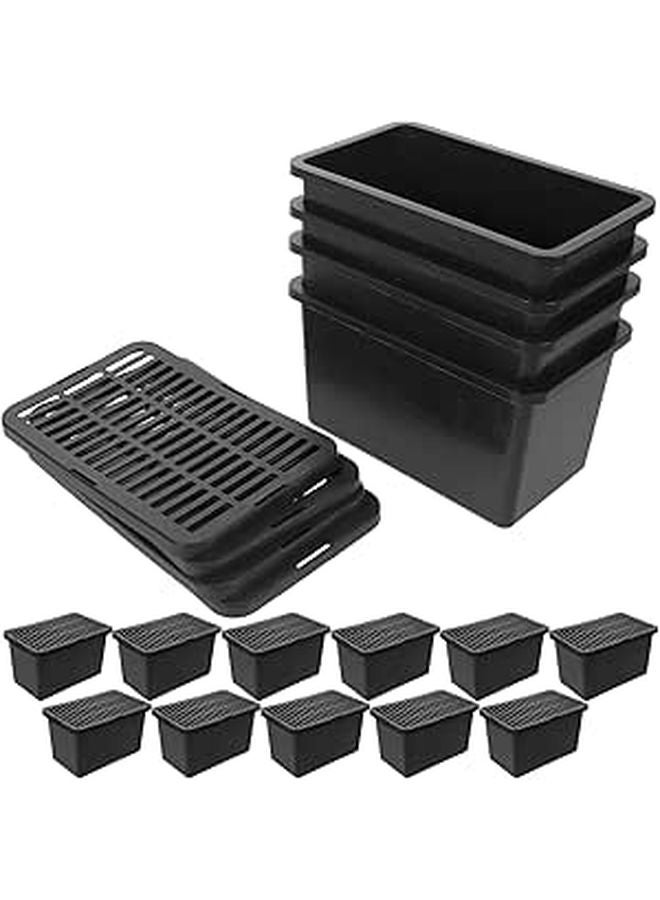 15 Pcs Small Pet Travel Carrier Box with Lid for Reptiles Turtles Lizards Hamsters - Image 1