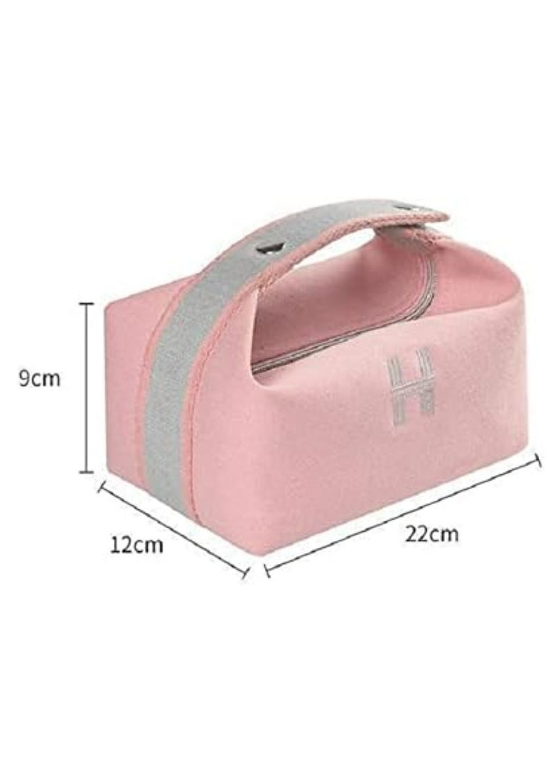 أوزيغالور حقيبة تخزين مستحضرات التجميل، قماش بسيط مقاوم للماء، حقيبة تخزين للسيدات أثناء السفر (برتقالي) - Image 2