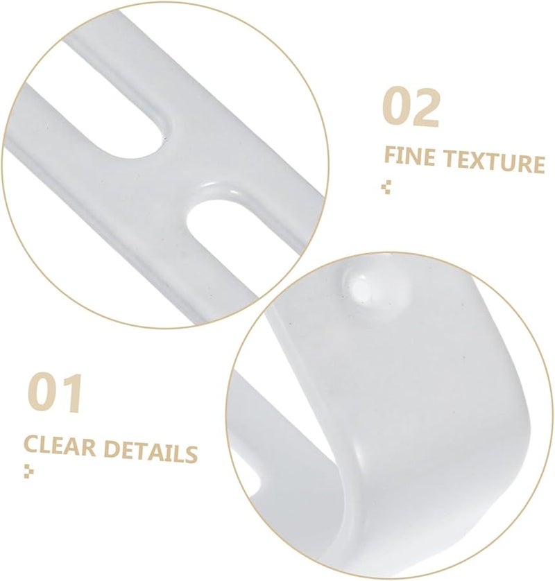 White Coated Metal Ladder Hooks For Bunk Bed Loft Bed Space Saving Easy Install - Image 4