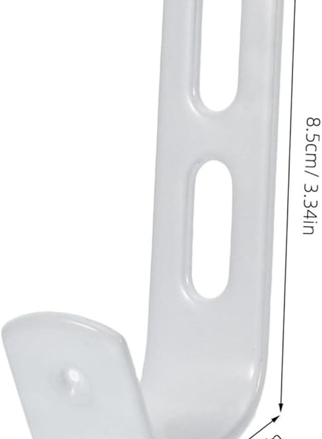 White Coated Metal Ladder Hooks For Bunk Bed Loft Bed Space Saving Easy Install - Image 3