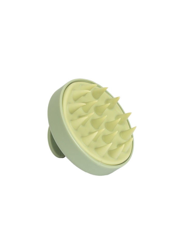 Clara Scalp Massager Brush – Silicone Hair Scalp Scrubber for Exfoliation, Shampoo Distribution & Hair Growth Support green - Image 1