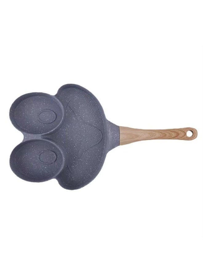 Frog-shaped multi-section frying pan with a wooden handle – for preparing a complete breakfast at once - Image 1