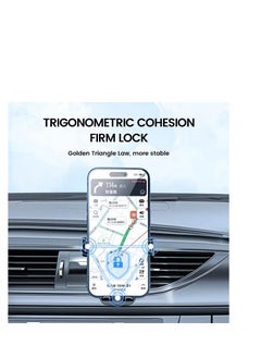 توب كور حامل هاتف TOPCORE لفتحة تهوية سيارتك مع تصميم مشبك تلقائي، حامل للهاتف الخلوي بدون استخدام اليدين لهواتف iPhone Android وجميع الهواتف الذكية، لوحة سوداء شفافة  - Image 5