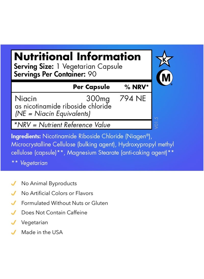 TRU NIAGEN TRU NIAGEN Nicotinamide Riboside NAD+ Supplement, Patented Formula NR, 300 mg per capsule / 300 mg per serving 30 days (3 months / 1 bottle)  - Image 2