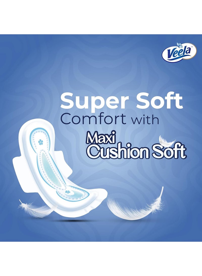 Veela Cushion Soft Ultra Thin Pads for Women - Ultra-Soft, Breathable, and Leak-Proof Sanitary Napkins, Heavy Flow Feminine Hygiene Pads (LONG, 8, count) - Image 5