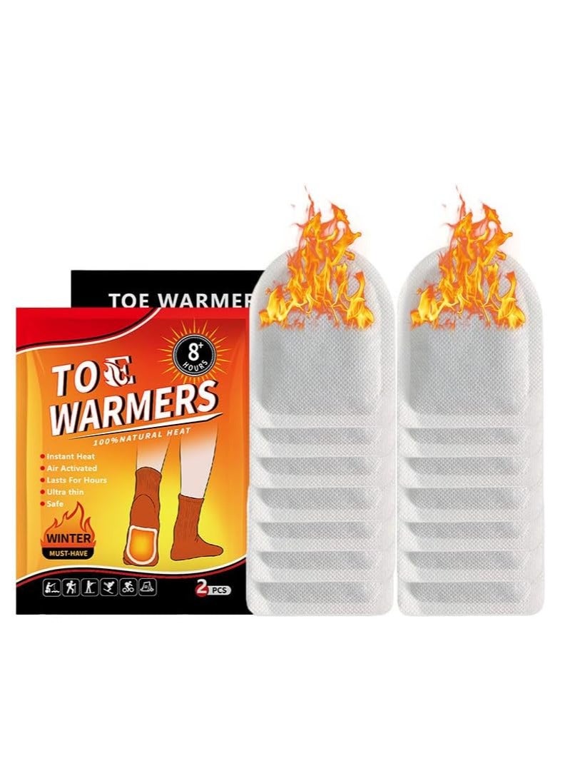 Generic Hot Toe Foot Heat Warmers - 20 Count, Adhesive Long Lasting Air Activated Disposable Natural Heating Pads for Shoes, Boots – Odorless & Comfortable for Outdoor Work, Sports Activities - Image 1