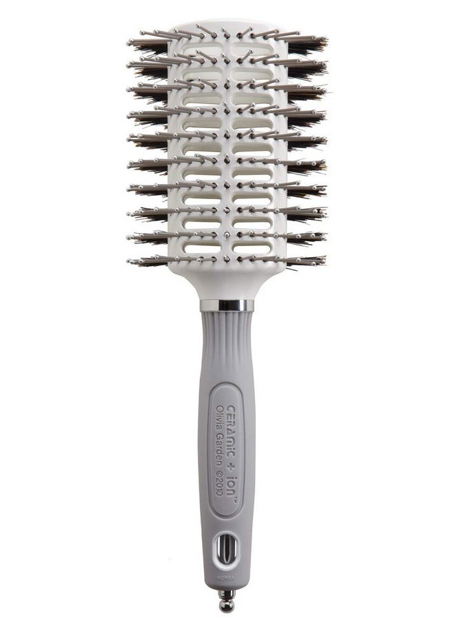 Olivia Garden - Turbo Vent Oval Twin & 100% Boar Hair Brush Ciovl-Twinmd (Twin Medium) - Image 1