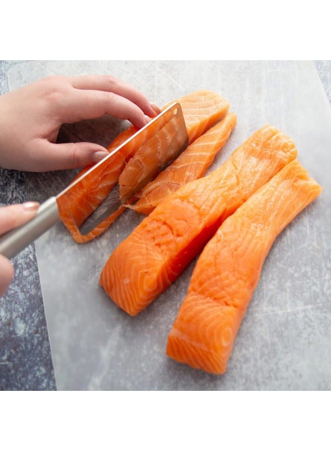Rada Cutlery Chef's Dicer Knife – Stainless Steel Blade With Brushed Aluminum Handle Made in the USA, 9-1/2 Inches - Image 4