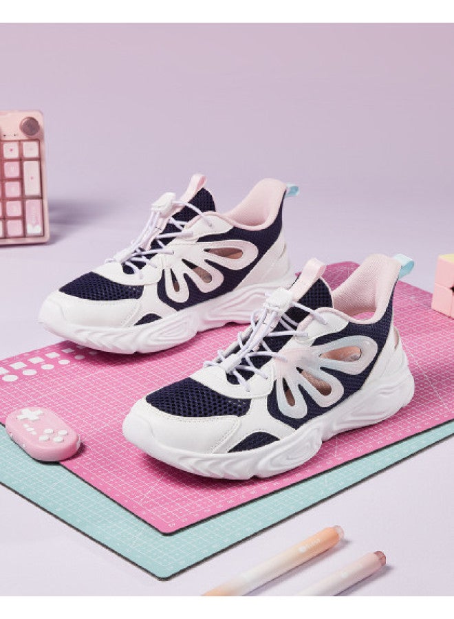 XTEP Summer Girls' Breathable Hollow-out Sports Casual Shoes 2025 New Low-top Big Kids' Shoes Kids' Shoes - Image 1