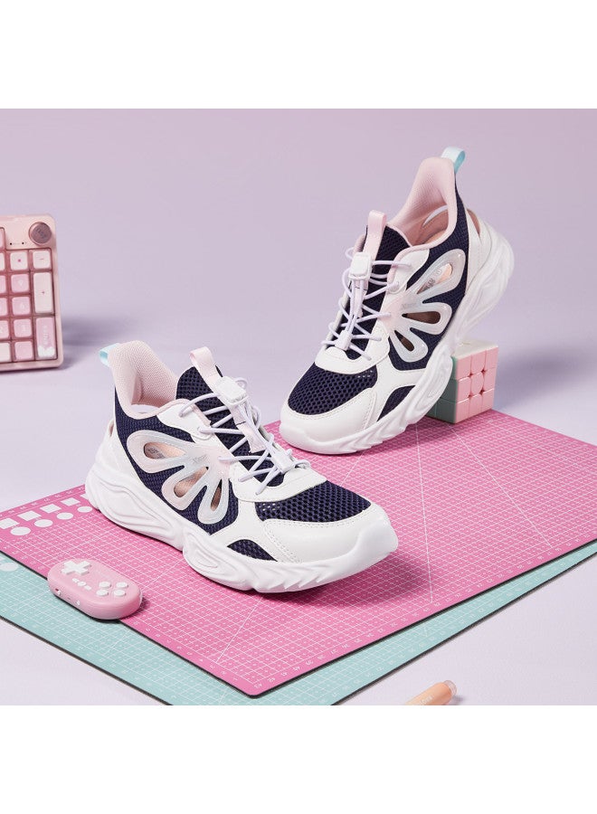 XTEP Summer Girls' Breathable Hollow-out Sports Casual Shoes 2025 New Low-top Big Kids' Shoes Kids' Shoes - Image 3