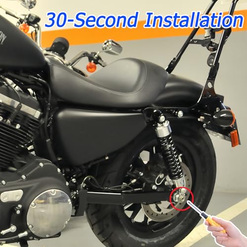 KOONDHEEND Rear Side License Plate Bracket for Harley Davidson 1993-2025 for Sportster 48 72 | Iron 883 1200 | Nightster & Roadster | Side Mount License Plate | 1/2" Shock Mount | Side Customization - Image 4