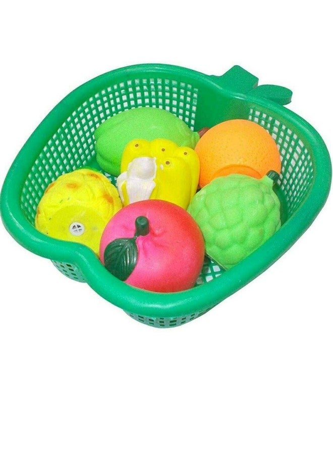 MKY Fruit Basket Chu Chu Set for Toddler Babies Kids Sweet Cuddle Colorful 6 Pc Set Non Toxic Learning Tool - Image 1