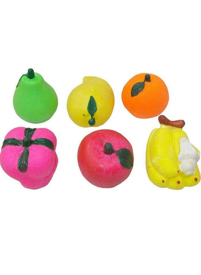 MKY Fruit Basket Chu Chu Set for Toddler Babies Kids Sweet Cuddle Colorful 6 Pc Set Non Toxic Learning Tool - Image 2
