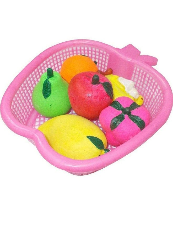 MKY Fruit Basket Chu Chu Set for Toddler Babies Kids Sweet Cuddle Colorful 6 Pc Set Non Toxic Learning Tool - Image 3