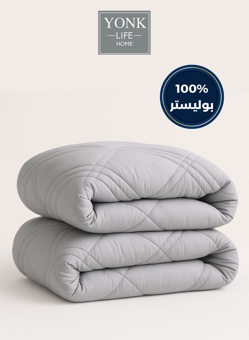 يونك طقم لحاف مزدوج فاخر 6 قطع – لحاف 240×260 سم مع حشوة بوليستر ميكروفايبر + ملاءة سرير 200×200 سم + 2 غطاء وسادة 50×75 سم + 2 غطاء وسادة 45×45 سم – طقم سرير ناعم، قابل للتنفس وأنيق لجميع الفصول - Image 5