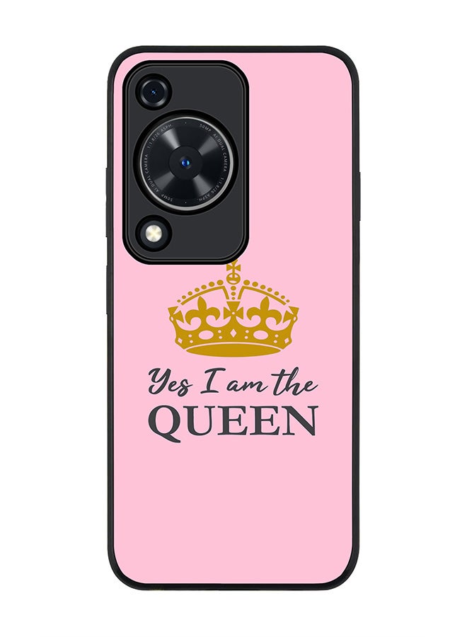 Stylizedd Rugged Black edge case for Huawei nova Y72 / Huawei Enjoy 70 4G, Slim fit Case Flexible Rubber Edges Anti Drop TPU Gel Thin Cover - Yes I'm the Queen - Image 1