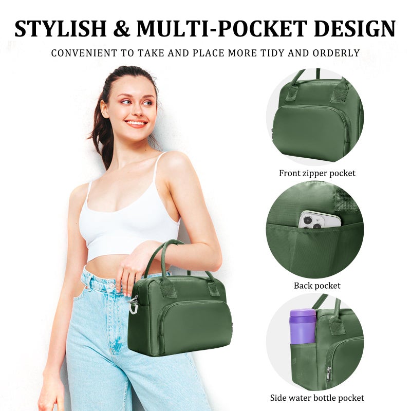 MEXS Insulated Lunch Bag for Women Men Large Reusable Lunch Box Adult Leakproof Portable Cooler Tote Bags for Work Picnic - Image 3