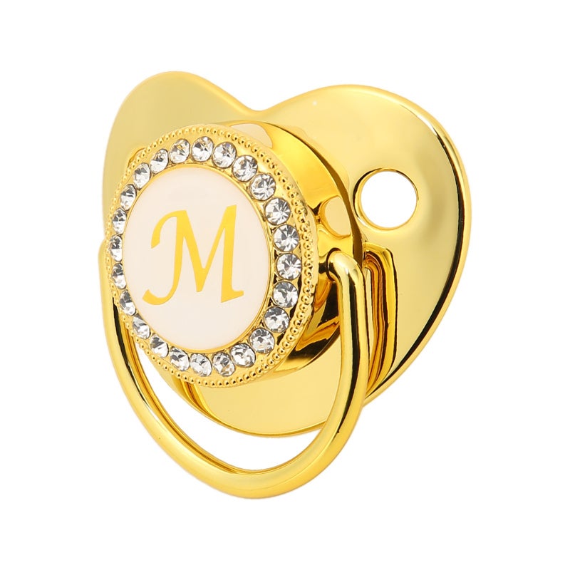 Golden Baby Pacifier 6 To 18 Months BPA-Free Silicone Material - Ergonomic Curved Design Safe Baby Pacifier for Breastfeeding Support Baby Oral Comfort - Image 3