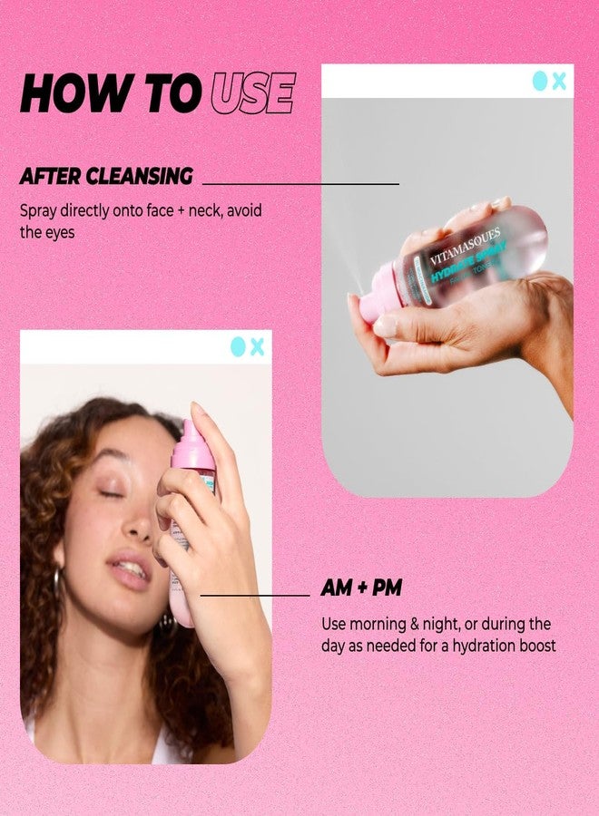 Vitamasques Hydrating Toner for Face - Facial Toner with Niacinamide - Instant Refreshment & Lasting Hydration - 3.38 Fl Oz - Image 4