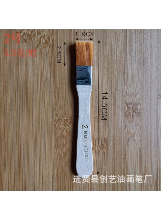 Chuangyi Brush 1-12 Nylon Oil Painting Brush Small Brush Oil Painting Brush Nylon Wool Brush Nylon Brush Barbecue Brush - Image 1