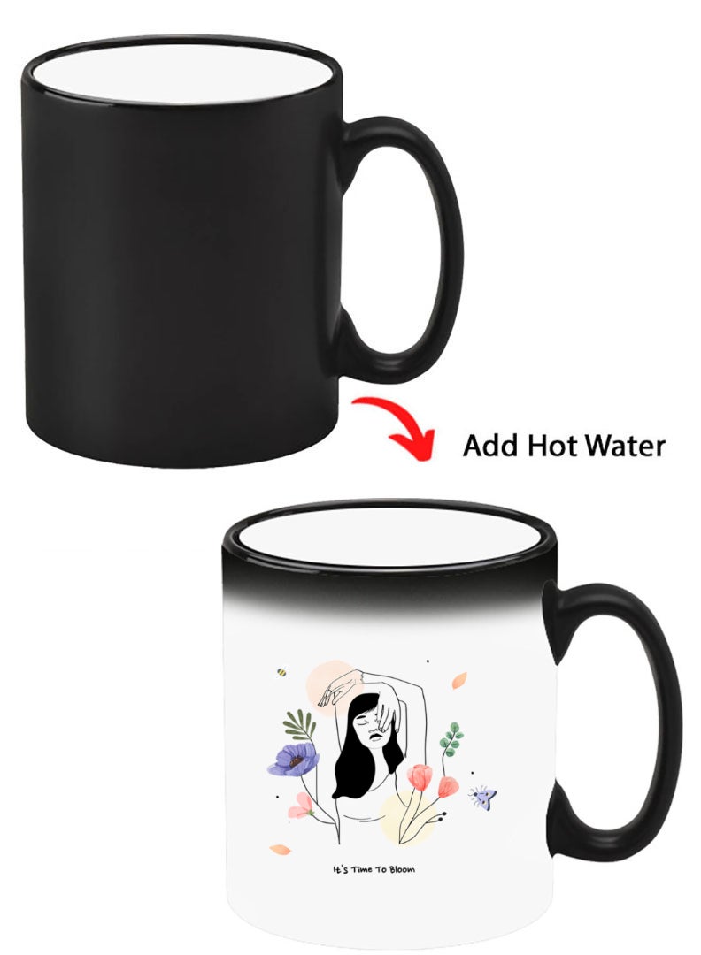 Theodor Color Changing Heat Sensitive Ceramic Mug, Image Revealed When HOT Liquid is Added! Bloom2 - Image 1