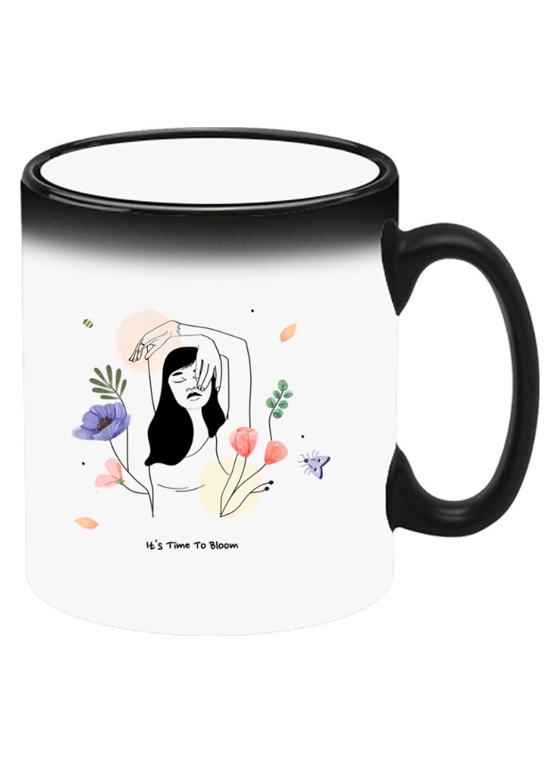 Theodor Color Changing Heat Sensitive Ceramic Mug, Image Revealed When HOT Liquid is Added! Bloom2 - Image 2