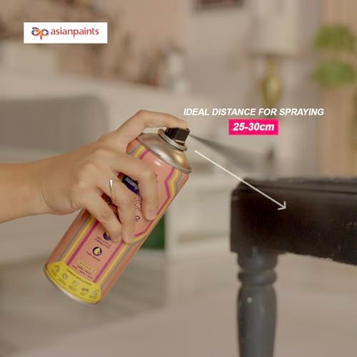 Asian Paints ezyCR8 Apcolite DIY Spray Paint – Black, 400ml, 100% Acrylic | Multi-Surface Use: Metal, Wood & Walls - Image 4