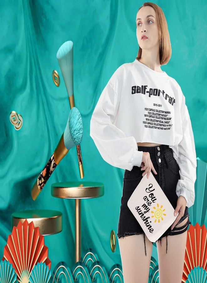 LEVLO Sunshine Makeup Bag You Are My Sunshine Makeup Bag Sunshine Zipper Bag Gift For Her (You are my sunshine) - Image 5