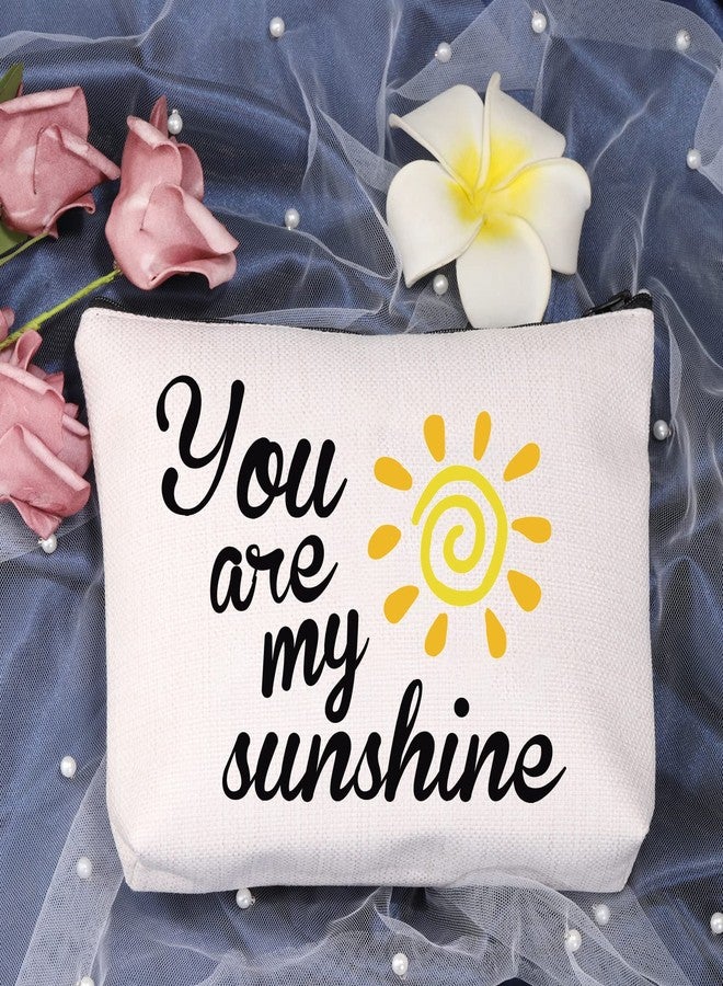 LEVLO Sunshine Makeup Bag You Are My Sunshine Makeup Bag Sunshine Zipper Bag Gift For Her (You are my sunshine) - Image 3